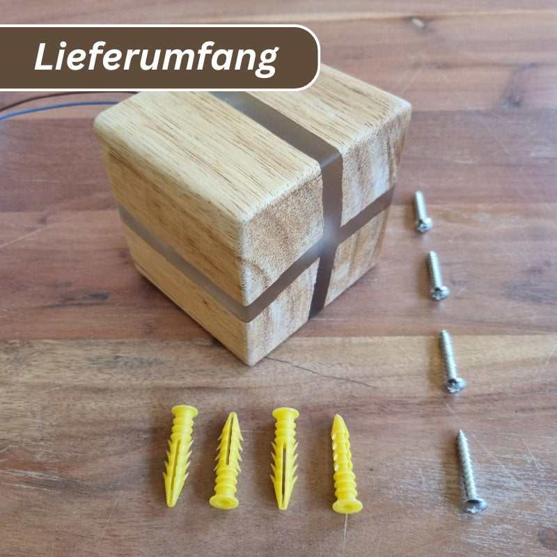 LED-Würfel Vollholz