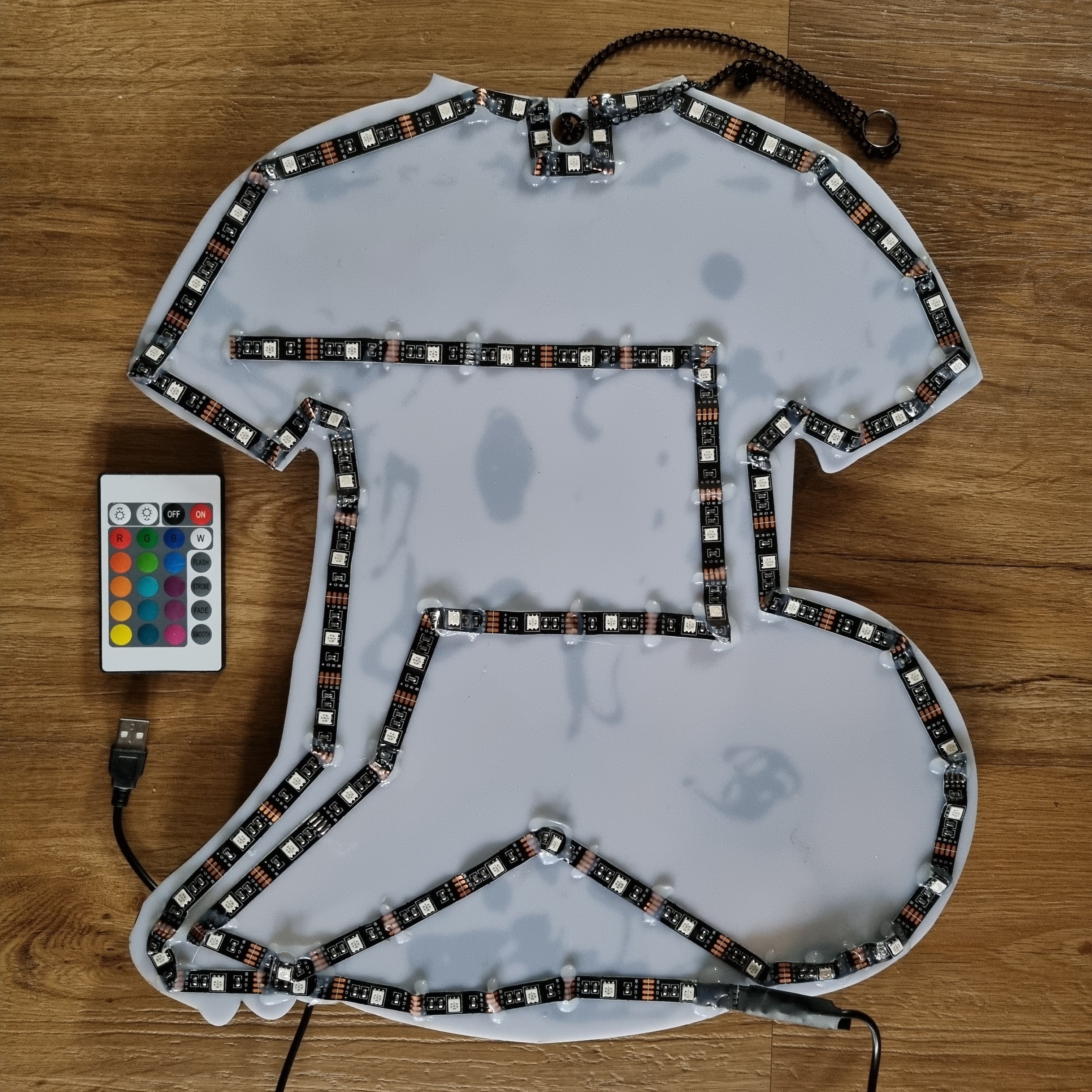 LED Fussball Wanddekoration