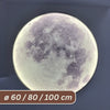 Mond Wandlampe 60/80/100 cm