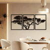 Metall Baum Triptychon 39,5x93 cm