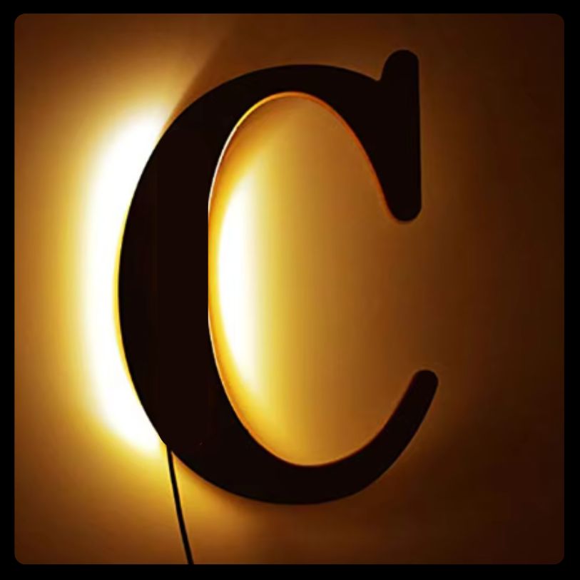 Individuelle LED-Namensleuchte (28 cm)