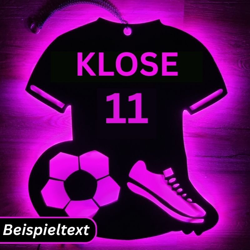 LED Fussball Wanddekoration
