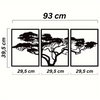 Metall Baum Triptychon 39,5x93 cm